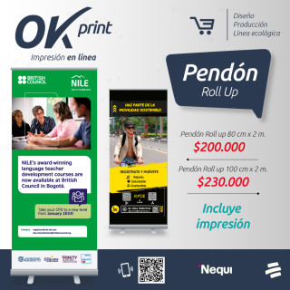 Porta pendón Rollup