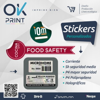 Stickers adhesivos de seguridad