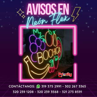 Avisos en Neón Flex