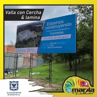 Valla con Cercha y Lamina