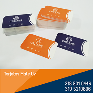 Tarjetas de Presentación Mate brillo UV